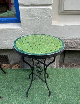 Mosaikkbord i grønt   